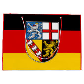 Flagge Saarlans große Geschenktasche Geschenktüte (Rückseite)