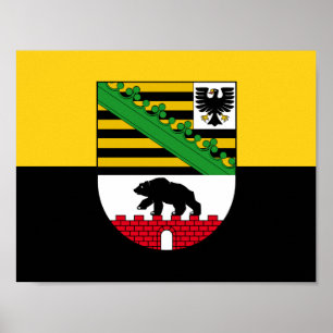 Flagge Sachsen-Anhalt Plakat