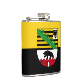 Flagge Sachsen-Anhalts Flachmann (Rechts)