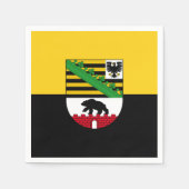 Flagge Sachsen-Anhalts Papier Napkins Serviette (Vorderseite)