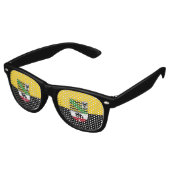 Flagge Sachsen-Anhalts Retro-Sonnenbrille Partybrille (Schrägansicht)