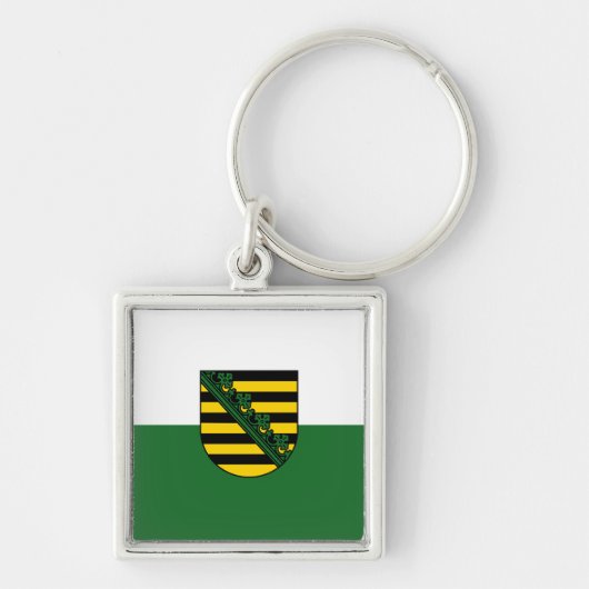 Flagge Sachsen Schlüsselanhänger (Vorne)