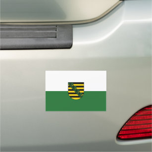 Flagge Sachsens Auto Magnet