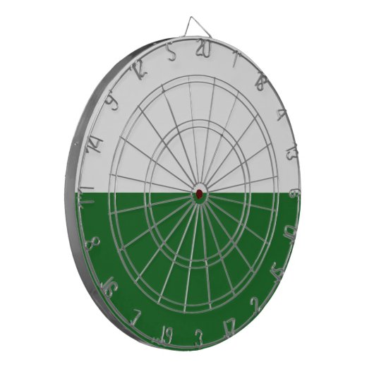 Flagge Sachsens (deutscher Staat) Dartscheibe (Vorderseite Links)