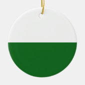 Flagge Sachsens (deutscher Staat) Keramik Ornament (Vorne)