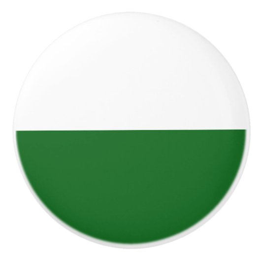 Flagge Sachsens (deutscher Staat) Keramikknauf (Vorderseite)