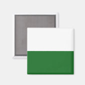 Flagge Sachsens (deutscher Staat) Magnet (Vorderseite/Rückseite)