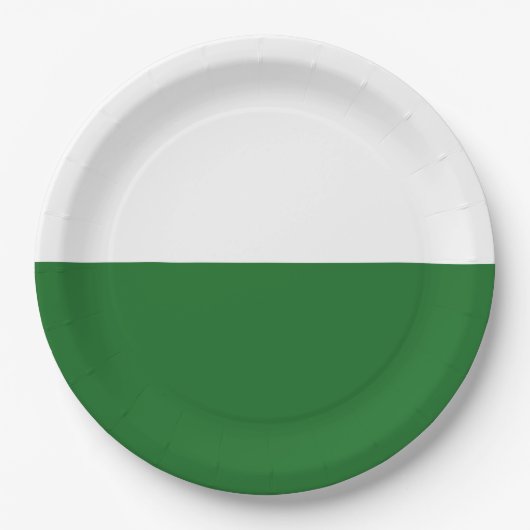 Flagge Sachsens (deutscher Staat) Pappteller (Vorderseite)