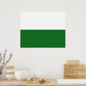 Flagge Sachsens (deutscher Staat) Poster (Küche)