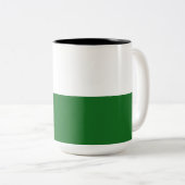 Flagge Sachsens (deutscher Staat) Zweifarbige Tasse (VorderseiteRechts)