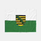 Flagge Sachsens Fleece Blanket (Vorderseite (Horizontal))