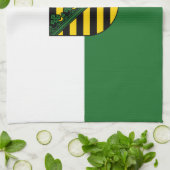 Flagge Sachsens Geschirrtuch (Gefaltet)