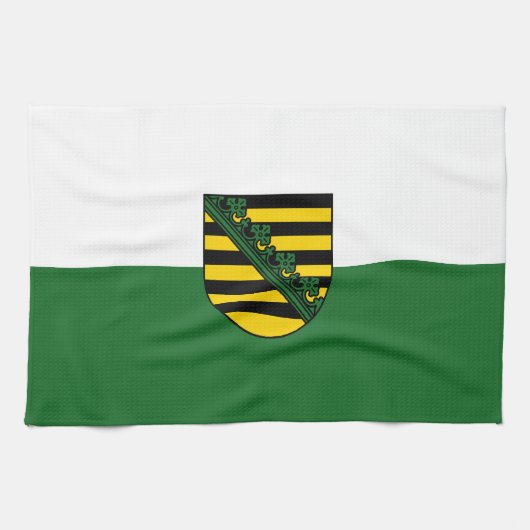 Flagge Sachsens Geschirrtuch (Horizontal)