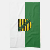 Flagge Sachsens Geschirrtuch (Vertikal)