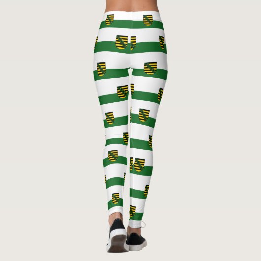 Flagge Sachsens Leggings (Rückseite)