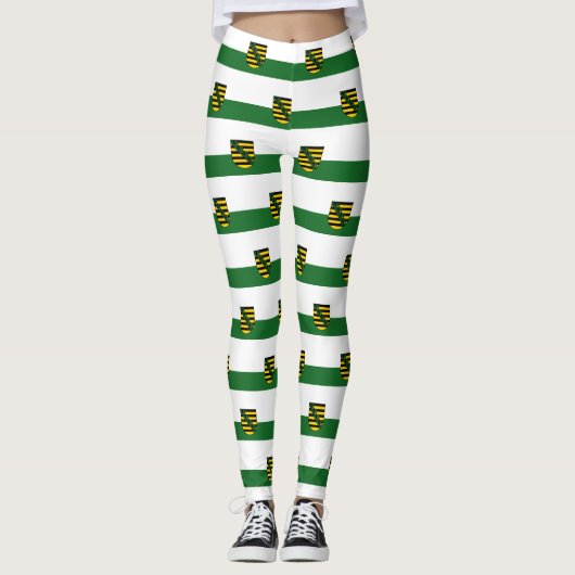 Flagge Sachsens Leggings (Vorderseite)