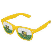 Flagge Sachsens Partybrille (Schrägansicht)