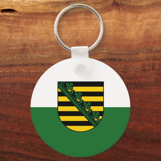 Flagge Sachsens Schlüsselanhänger (Vorderseite)