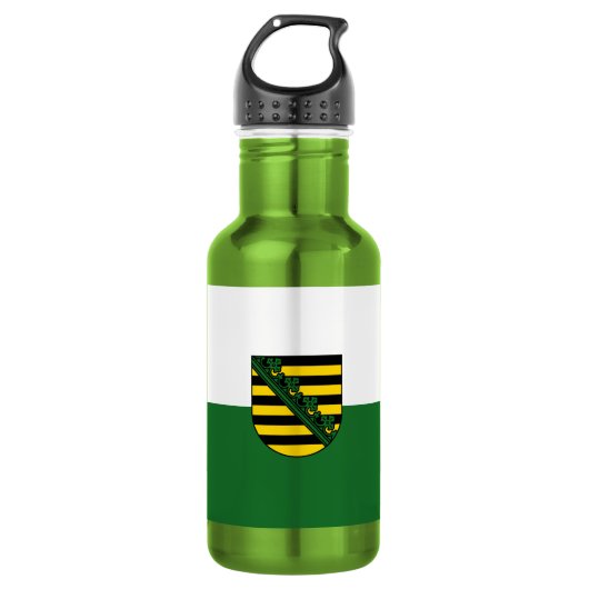 Flagge Sachsens Wasserflasche (Vorderseite)
