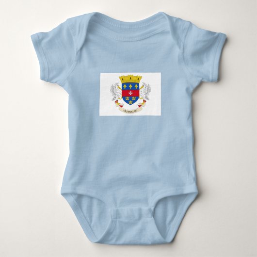 Flagge Saint Barthélemy Baby Strampler (Vorderseite)