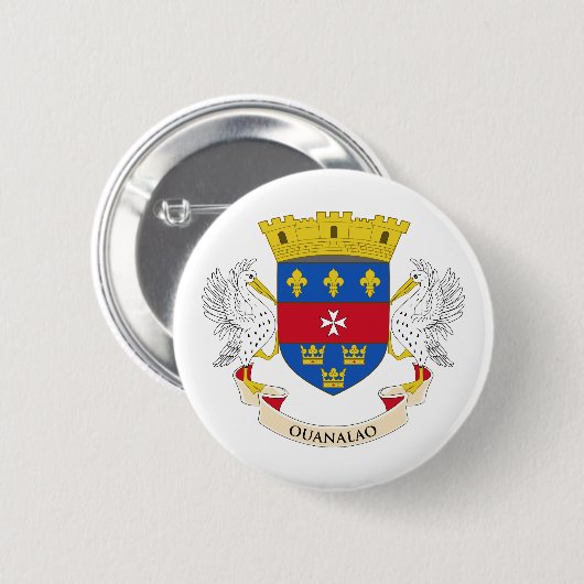 Flagge Saint Barthélemy Button (Vorne & Hinten)