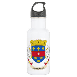 Flagge Saint Barthélemy Edelstahlflasche