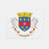 Flagge Saint Barthélemy Fleecedecke (Vorderseite (Horizontal))