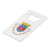 Flagge Saint Barthélemy Geldbeutel Flaschenöffner (Rückseite Schrägansicht)