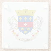 Flagge Saint Barthélemy Glasuntersetzer (Rückseite)