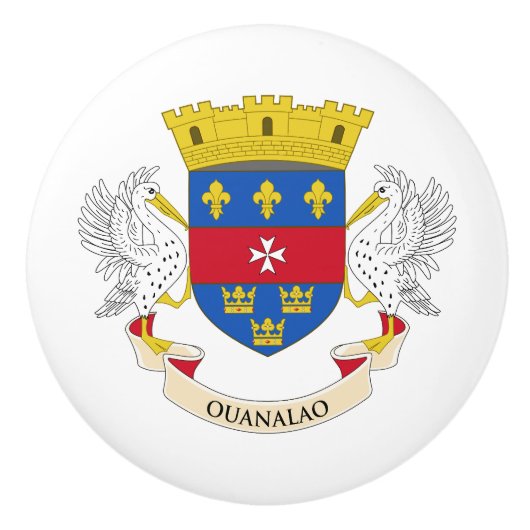 Flagge Saint Barthélemy Keramikknauf (Vorderseite)