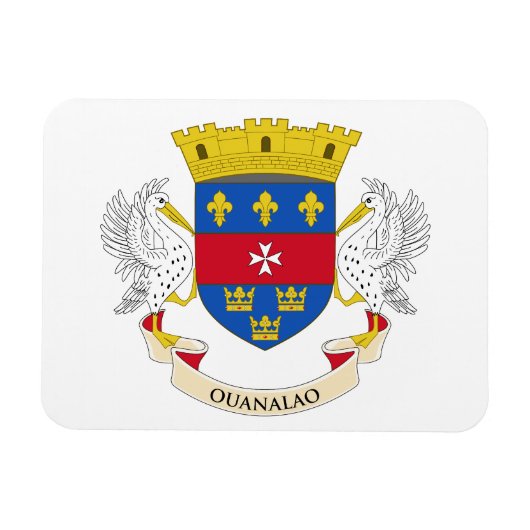 Flagge Saint Barthélemy Magnet (Horizontal)