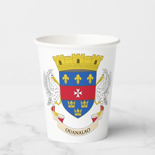 Flagge Saint Barthélemy Pappbecher (Links)