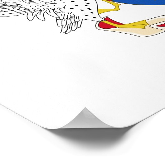 Flagge Saint Barthélemy Poster (Ecke)