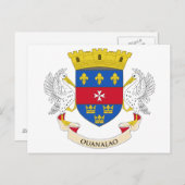 Flagge Saint Barthélemy Postkarte (Vorne/Hinten)