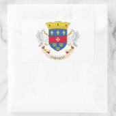Flagge Saint Barthélemy Rechteckiger Aufkleber (Tasche)