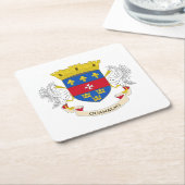 Flagge Saint Barthélemy Rechteckiger Pappuntersetzer (angewinkelt)