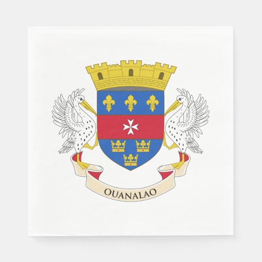Flagge Saint Barthélemy Serviette (Vorderseite)