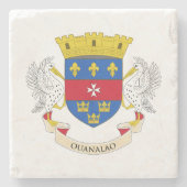 Flagge Saint Barthélemy Steinuntersetzer (Vorderseite)