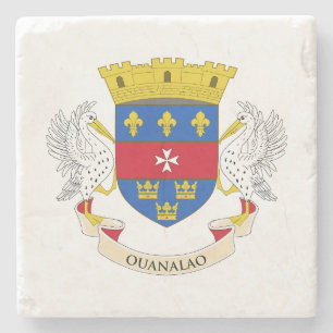 Flagge Saint Barthélemy Steinuntersetzer