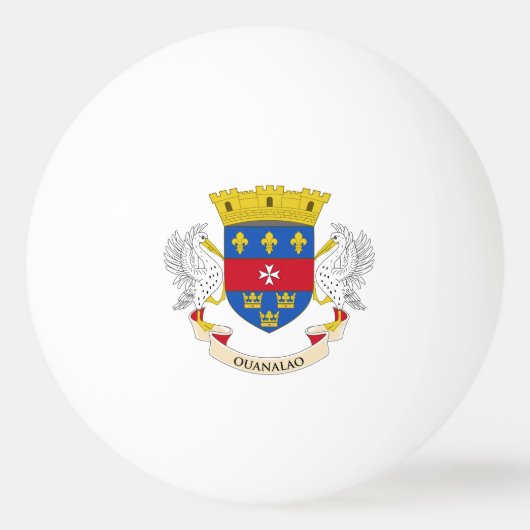 Flagge Saint Barthélemy Tischtennisball (Vorderseite)