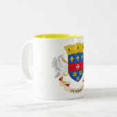 Flagge Saint Barthélemy Zweifarbige Tasse (Vorderseite Links)