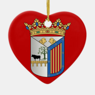 Flagge Salamancas (Spanien) Keramik Ornament