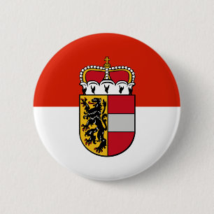 Flagge Salzburgs, Österreich Button