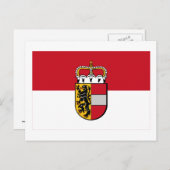 Flagge Salzburgs, Österreich Postkarte (Vorne/Hinten)