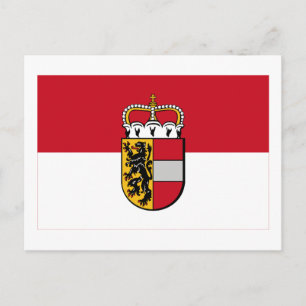 Flagge Salzburgs, Österreich Postkarte