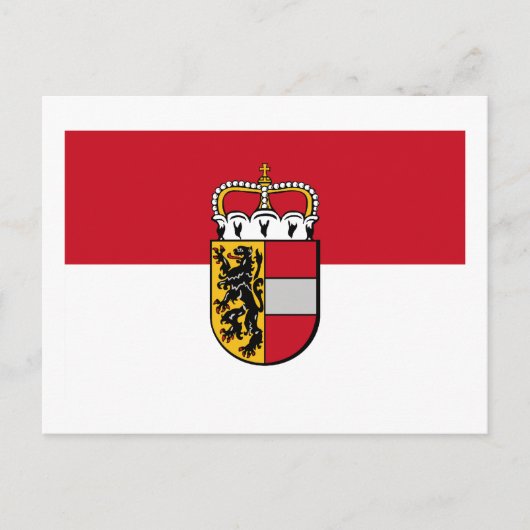 Flagge Salzburgs, Österreich Postkarte (Vorderseite)