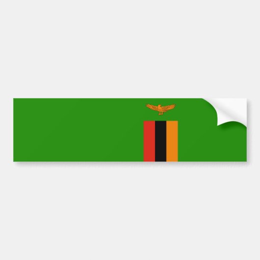 Flagge Sambias Autoaufkleber (Vorne)