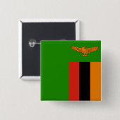 Flagge Sambias Button (Vorne & Hinten)