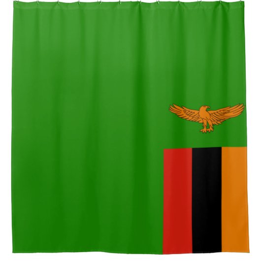 Flagge Sambias Duschvorhang (Vorderseite)