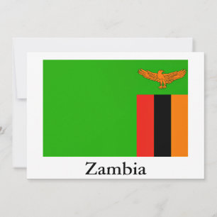 Flagge Sambias Feiertagskarte